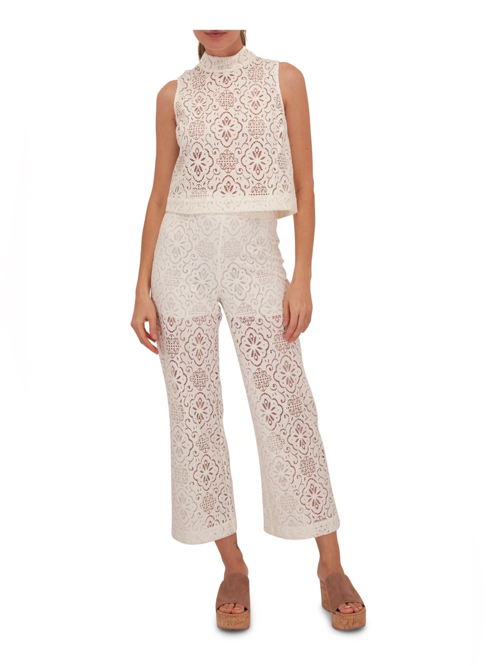 Veronica Beard Kehlani Off White Lace Pants Size 6